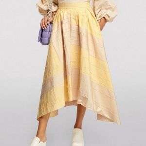 Roksanda NEW WITHOUT TAGS  two tone beige/light yellow midi skirt